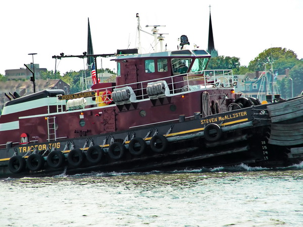 The Steven McAllister Tug, working away off the Norfolk Water front.